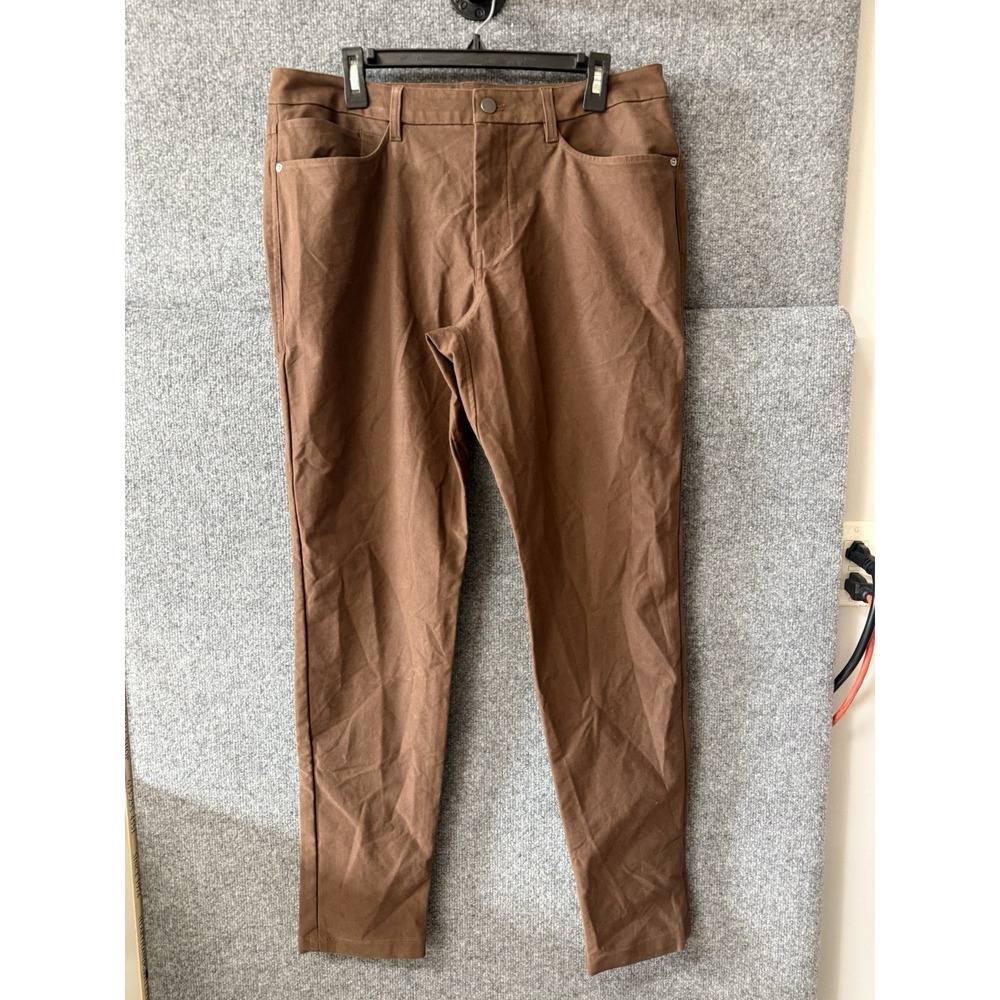 Lululemon ABC Pant Slim Fit Warpstreme 5-Pocket Iron Brown Men's Size 34 A104